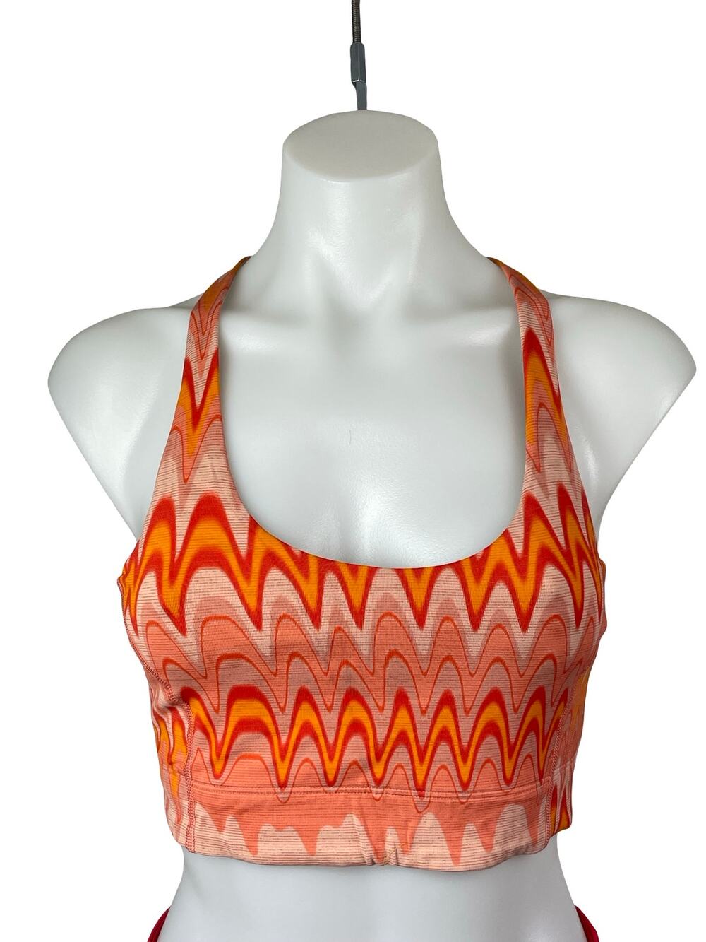 Outdoor Voices Thrive Coral Marble Racerback Athletic Sports Bra Crop Top Size S